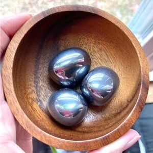 Hematite Base Chakra Stone for Meditation and Manifestation. Polished Tumbled